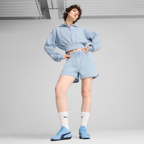 BMW M Motorsport Essentials+ Women's Woven Shorts, Blue Wash, extralarge
