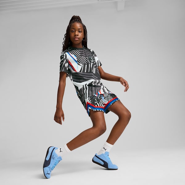 BMW M Motorsport All-over Print Youth Tee, PUMA Black-AOP, extralarge-IND