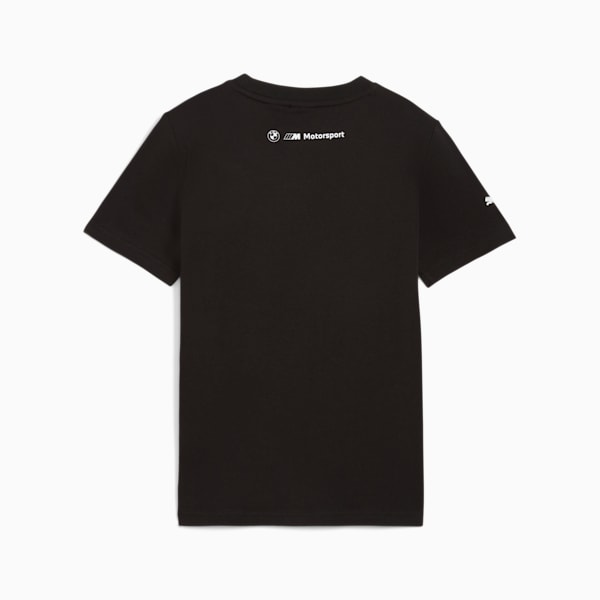 Camiseta con estampado de auto BMW M Motorsport para niños grandes, PUMA Black, extralarge