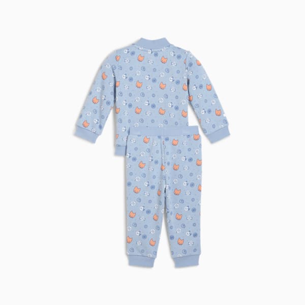Conjunto de manga larga de 2 piezas con estampado integral BMW M Motorsport para niños pequeños, Blue Wash-AOP, extralarge