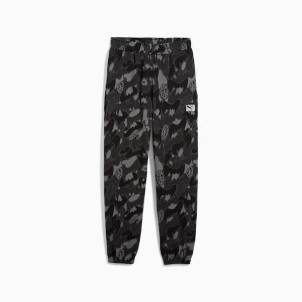 Dress Code Camo Basketball Men's Sweatpants, PUMA Black-AOP, extralarge