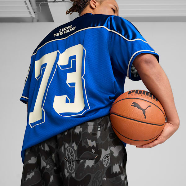Dress Code Camo Basketball Men's Sweatpants, PUMA Black-AOP, extralarge