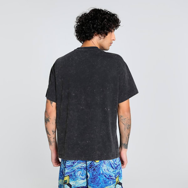 Dylan Exhibit Men's Oversized Basketball Tee, PUMA Black, extralarge-IND