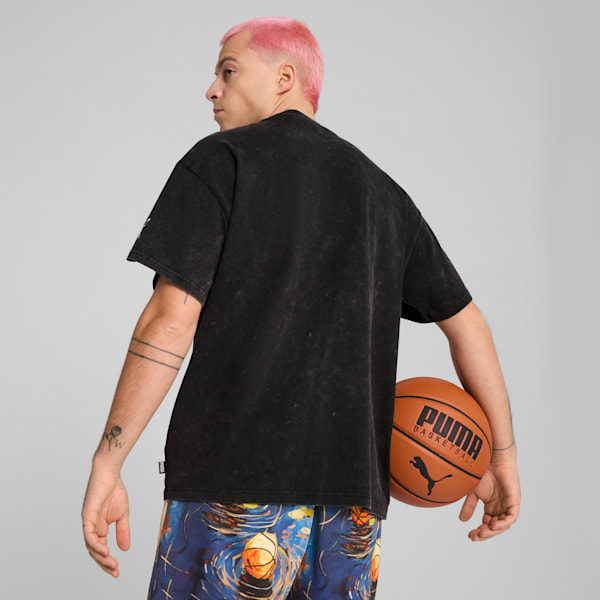 Dylan Exhibit Men's Basketball Tee, PUMA Black, extralarge