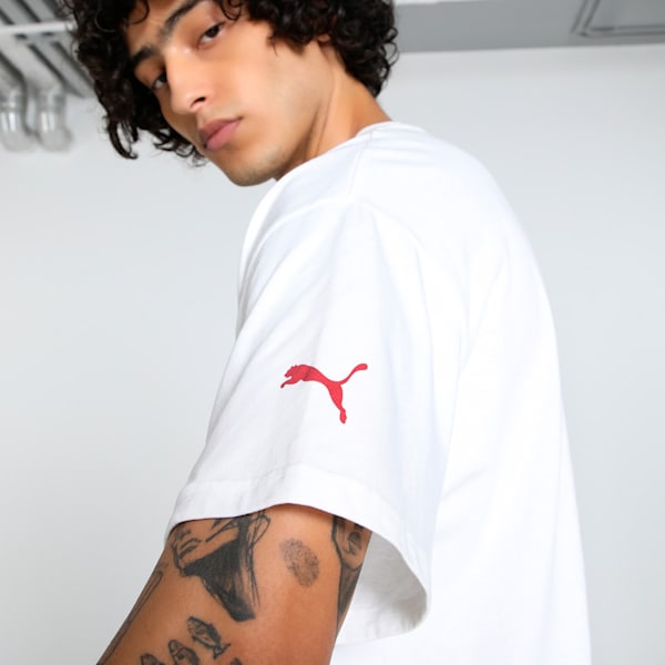 Dylan Exhibit Men's Oversized Basketball Tee, PUMA White, extralarge-IND