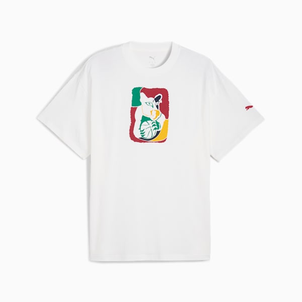 Dylan Exhibit Men's Basketball Tee, PUMA White, extralarge