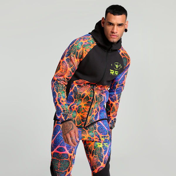 Melo Alien Skins Dime Men's Slim Fit Basketball Jacket, PUMA Black-AOP, extralarge-IND