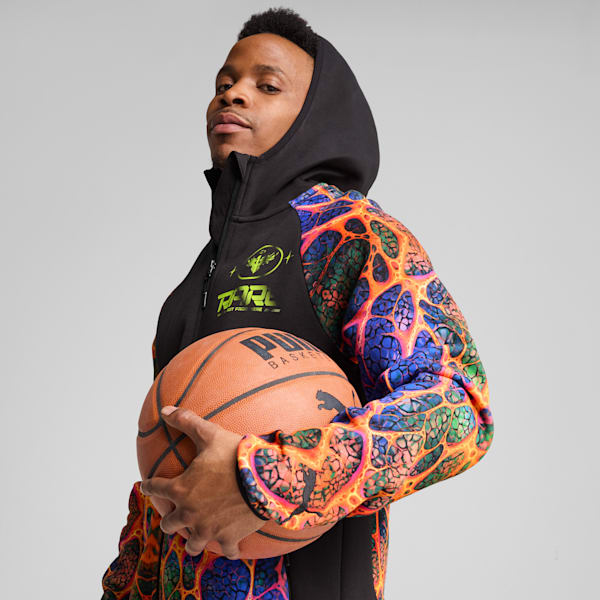 Chamarra de básquet Melo Alien Skins Dime para hombre, PUMA Black-AOP, extralarge