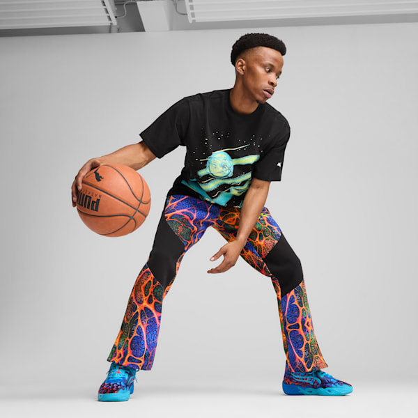 PUMA x LAMELO BALL Alien Skin Men's Dime Basketball Pants, PUMA Black-AOP, extralarge