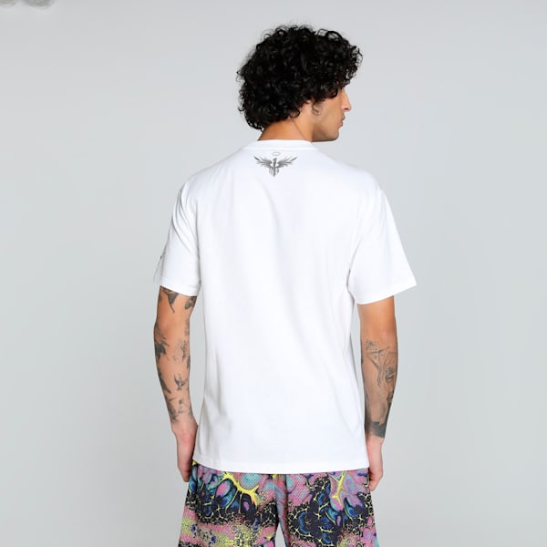 Melo Alien Skins Men's Oversized Basketball Tee, PUMA White, extralarge-IND