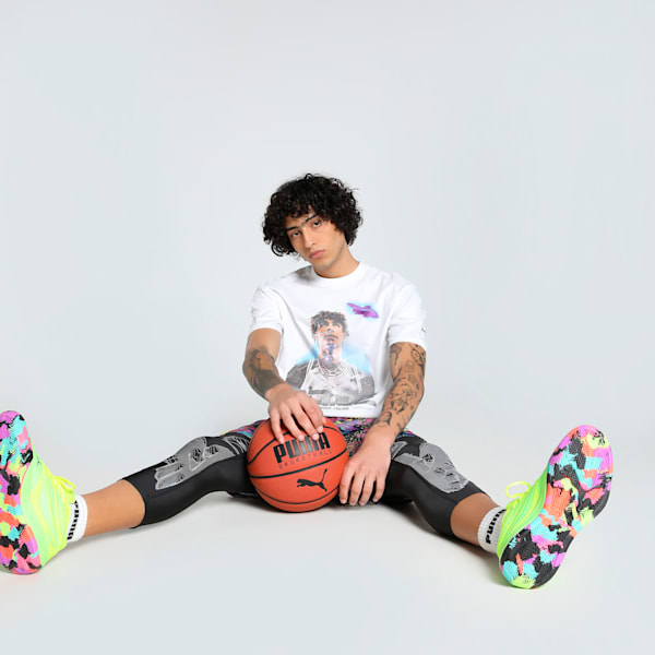 Melo Alien Skins Men's Oversized Basketball Tee, PUMA White, extralarge-IND