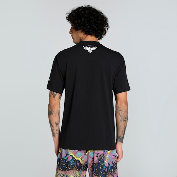 Melo Alien Skins Men's Oversized Basketball Tee, PUMA Black, extralarge-IND