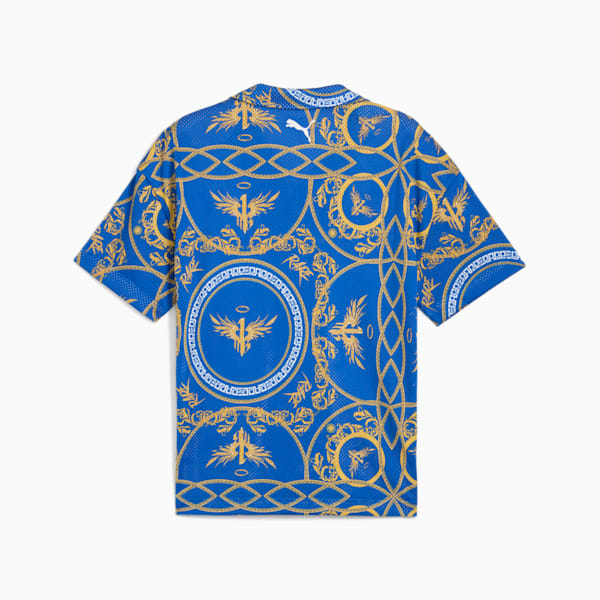 Playera basquet Melo dorada para hombre, PUMA Team Royal-AOP, extralarge