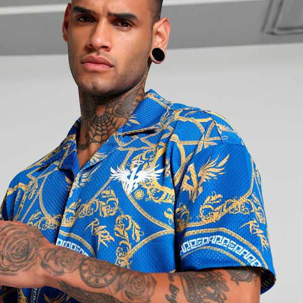 Melo Golden Men's Relaxed Fit Basketball Shirt, PUMA Team Royal-AOP, extralarge-IND