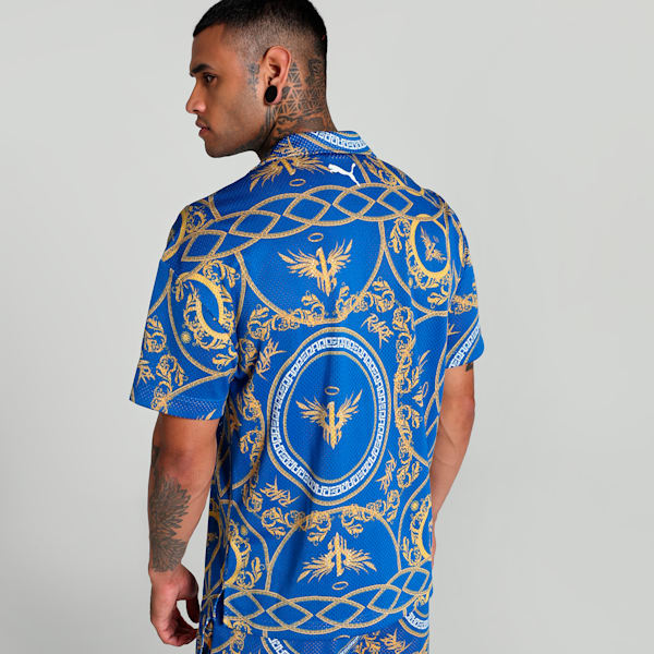 Melo Golden Men's Relaxed Fit Basketball Shirt, PUMA Team Royal-AOP, extralarge-IND