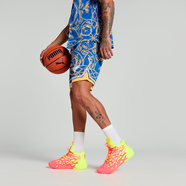 Melo Golden Men's Relaxed Fit Basketball Shorts, PUMA Team Royal-AOP, extralarge-IND