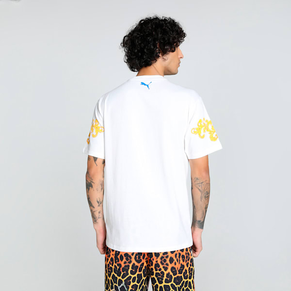 Melo Golden Men's Oversized Basketball Tee, PUMA White, extralarge-IND