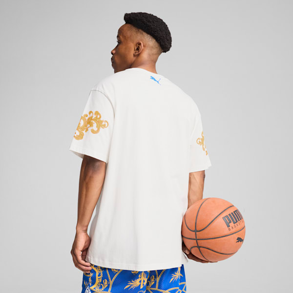 メンズ バスケットボール MELO ゴールデン 半袖 Tシャツ I, PUMA White, extralarge-JPN