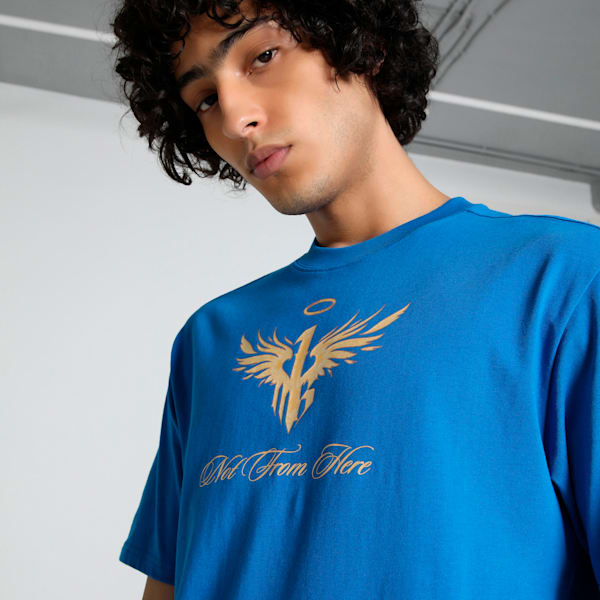 Melo Golden Men's Oversized Basketball Tee, PUMA Team Royal, extralarge-IND