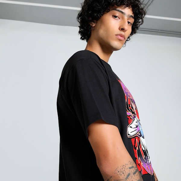 Melo Phoenix Men's Oversized Basketball Tee, PUMA Black, extralarge-IND