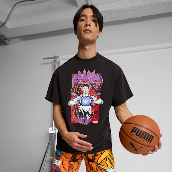 Playera de básquet Melo Phoenix I para hombre, PUMA Black, extralarge