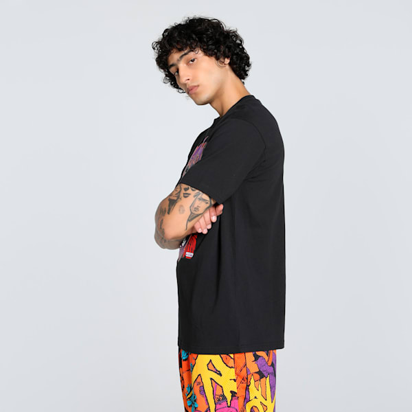 Melo Phoenix Men's Oversized Basketball Tee, PUMA Black, extralarge-IND