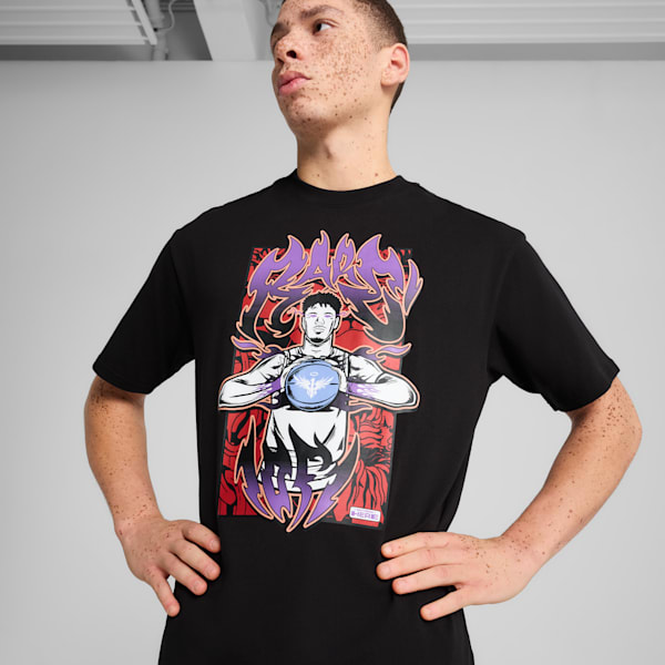 Playera de básquet Melo Phoenix I para hombre, PUMA Black, extralarge