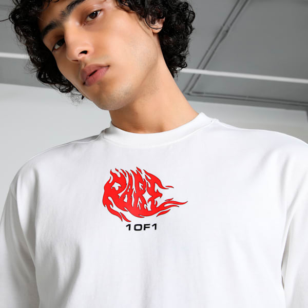 Melo Phoenix Men's Oversized Basketball Tee, PUMA White, extralarge-IND
