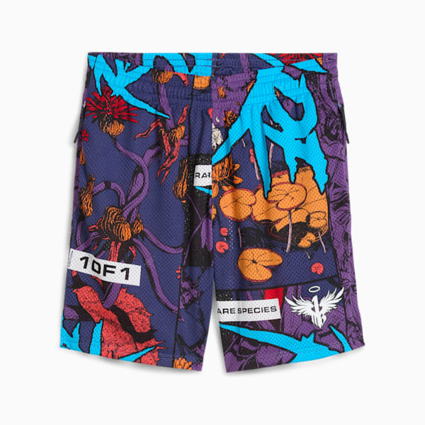 PUMA x LAMELO BALL Phoenix Men's Shorts, Blue Crystal-AOP, extralarge