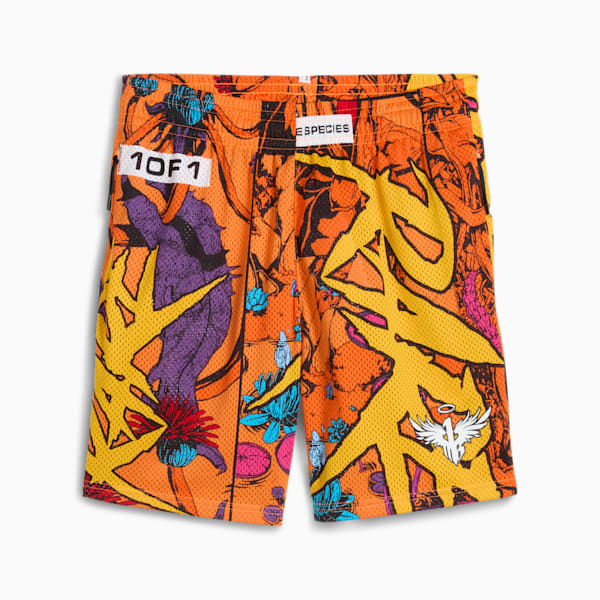 PUMA x LAMELO BALL Phoenix Men's Shorts, Orange Glow-AOP, extralarge