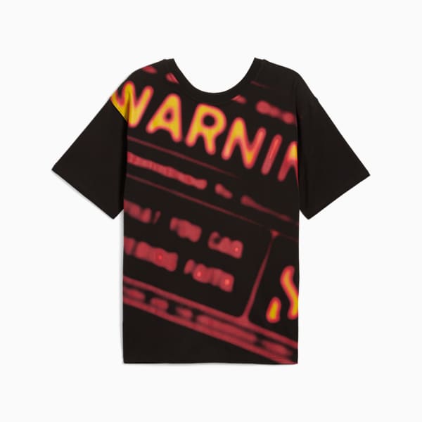 Scoot Caution Men's Boxy Basketball Tee, PUMA Black, extralarge