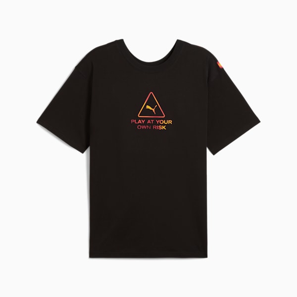 Scoot Caution&nbsp;Men's Boxy Basketball Tee, PUMA Black, extralarge