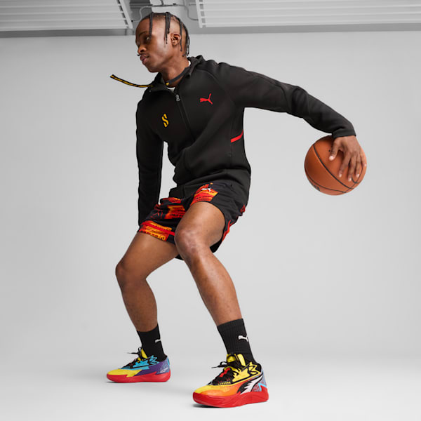 Caution Evostripe Cross Men's Basketball Jacket, PUMA Black, extralarge