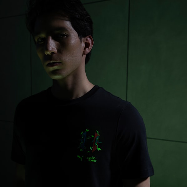 PUMA x Squid Game Men's Graphic Glow T-shirt, PUMA Black, extralarge-IND