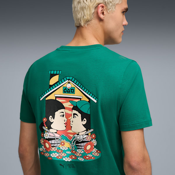 Playera PUMA x SQUID GAME para hombre, Wild Green, extralarge