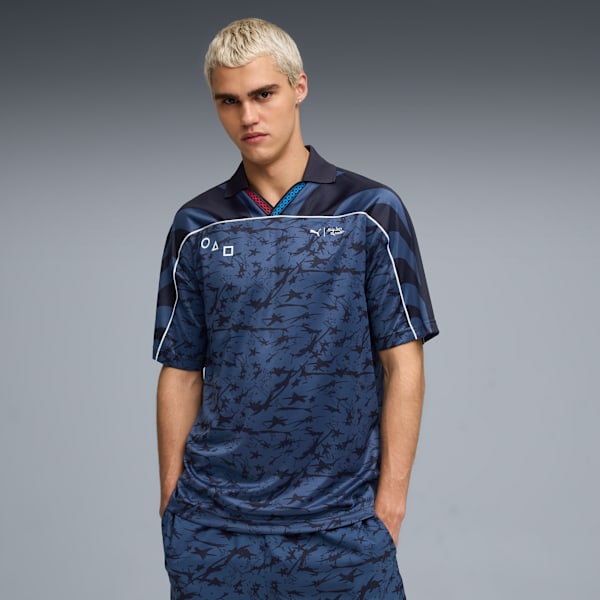 Camiseta estampada PUMA x SQUID GAME para hombre, New Navy, extralarge