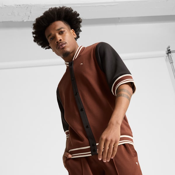 PUMA x THE BROOKLYN CIRCUS Men's Shooting Shirt, Chocotart, extralarge