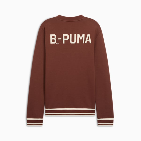 PUMA x THE BROOKLYN CIRCUS Men's V-Neck Crew Sweatshirt, Chocotart, extralarge
