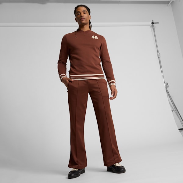 PUMA x THE BROOKLYN CIRCUS Men's V-Neck Crew Sweatshirt, Chocotart, extralarge
