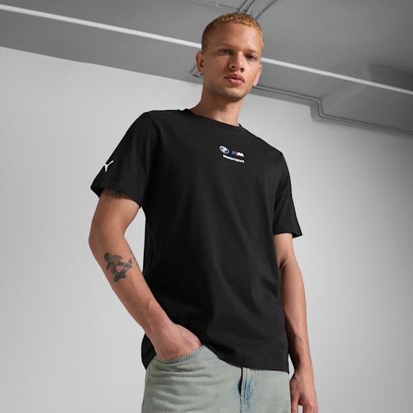 BMW M Motorsport Car Men's Graphic Tee, PUMA Black, extralarge-IND