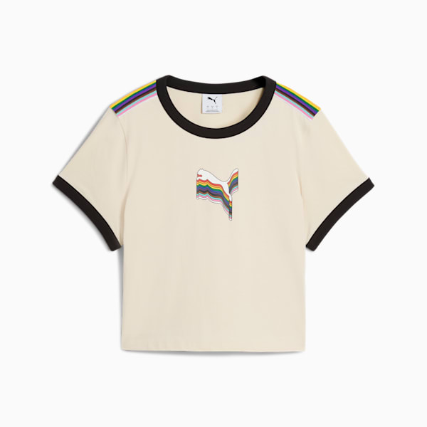 EQUAL LOVE CONFEDERATION Graphic Baby Tee Women, Alpine Snow, extralarge