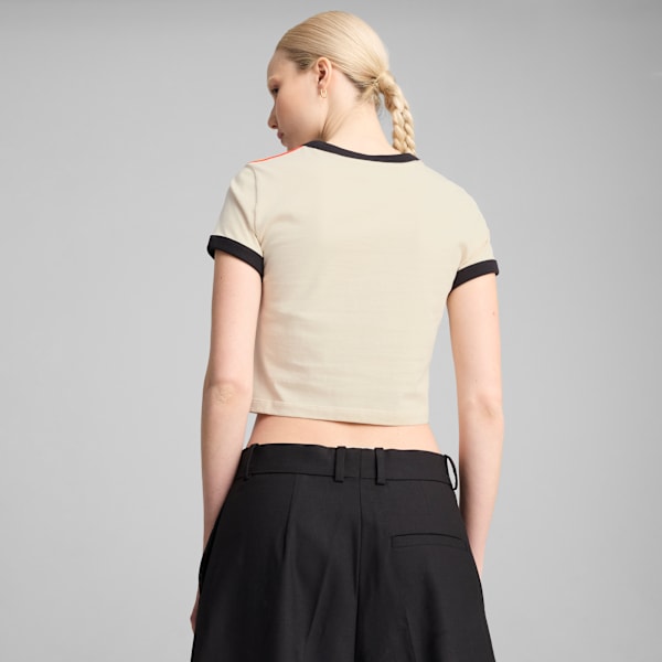 Playera corta Equal Love Confederation para mujer, Alpine Snow, extralarge