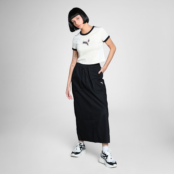 EQUAL LOVE CONFEDERATION Graphic Women's Slim Fit Crop Tee, Alpine Snow, extralarge-IND