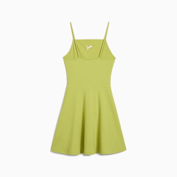 WARDROBE ESSENTIALS Women's Ribbed Flared Short Dress, Sea Kelp, extralarge