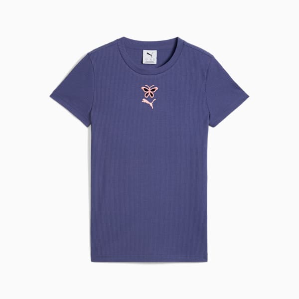 Graphics Big Kids' Ribbed Tee, Blue Crystal, extralarge