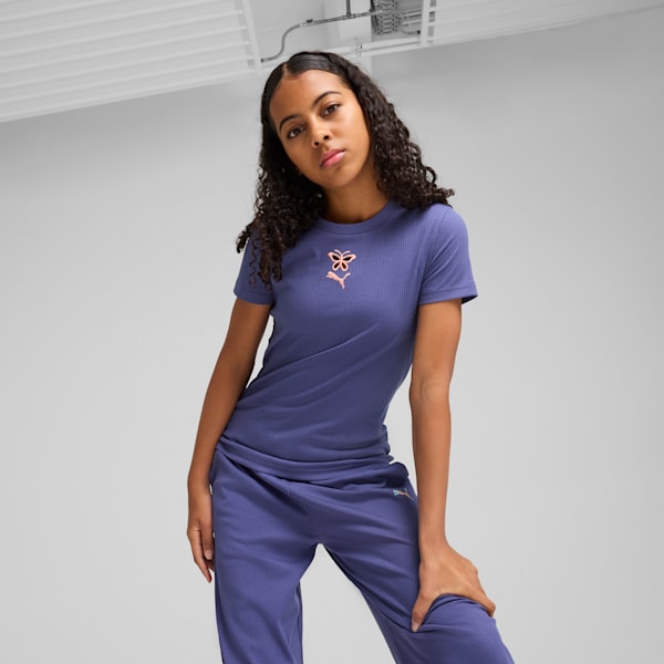 Graphics Big Kids' Ribbed Tee, Blue Crystal, extralarge