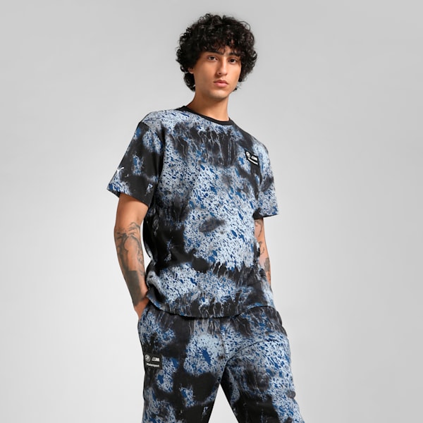 BMW M Motorsport Colour Splash All-over Print Men's Tee, PUMA Black, extralarge-IND