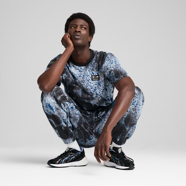 メンズ BMW MMS カラースプラッシュ AOP 半袖 Tシャツ, PUMA Black, extralarge-JPN