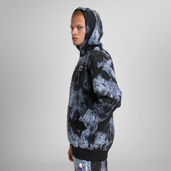 BMW M Motorsport Colour Splash All-over Print Men's Relaxed Fit Hoodie, PUMA Black, extralarge-IND