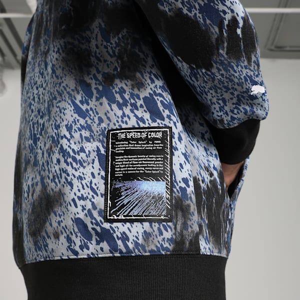 BMW M Motorsport Colour Splash All-over Print Men's Relaxed Fit Hoodie, PUMA Black, extralarge-IND